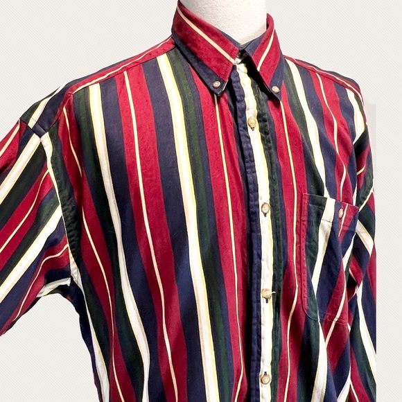 Vintage Other - VINTAGE 90s Northern Explorer button down shirt men’s striped 100% cotton XL